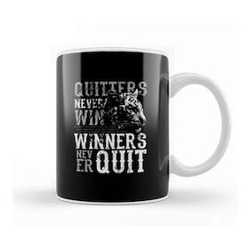 Baskı Dükkanı Quitters Never Win Tiger Kupa