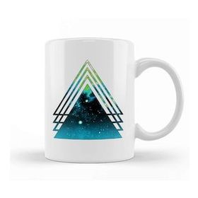 Baskı Dükkanı Quoiromantic Quoisexual Layered Galaxy Triangles Kupa