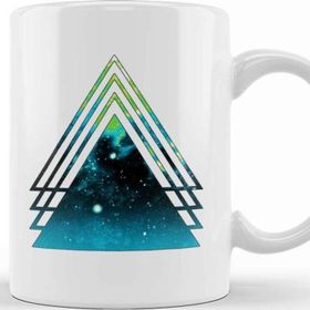 Baskı Dükkanı Quoiromantic Quoisexual Layered Galaxy Triangles Kupa