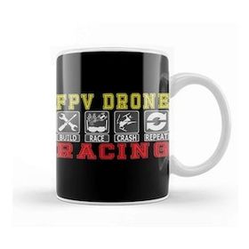 Baskı Dükkanı Race Crash Repeat Quad Copter Drone Racing Fpv Gifts For Everyone Made In Us Kupa