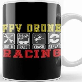 Baskı Dükkanı Race Crash Repeat Quad Copter Drone Racing Fpv Gifts For Everyone Made In Us Kupa