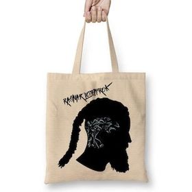 Baskı Dükkanı Ragnar Lodbrok Bez Uzun Saplı Krem Rengi Çanta