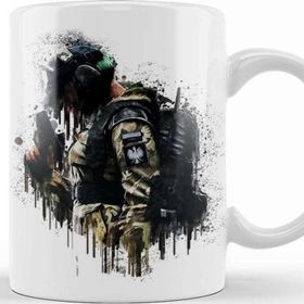 Baskı Dükkanı Rainbow Six Siege Ela Sihirli Porselen Kupa