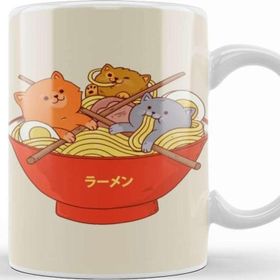 Baskı Dükkanı Ramen And Cats Kupa
