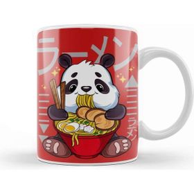 Baskı Dükkanı Ramen Panda Cute Kawaii Panda Eating Ramen Kupa