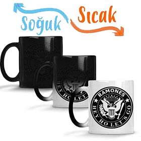 Baskı Dükkanı Ramones 02 Sihirli Porselen Kupa