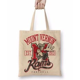 Baskı Dükkanı Rams Mount Vernon Bez Uzun Saplı Krem Rengi Çanta