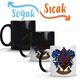 Baskı Dükkanı Ravenclaw 01 Sihirli Porselen Kupa