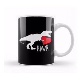 Baskı Dükkanı Rawr T Rex Dinosaur Heart Love Valentine S Day Kupa