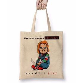 Baskı Dükkanı Ready To Play Kids Chucky Bez Uzun Saplı Krem Rengi Çanta