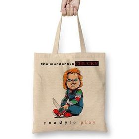 Baskı Dükkanı Ready To Play Kids Chucky Bez Uzun Saplı Krem Rengi Çanta