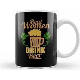 Baskı Dükkanı Real Drink Beer Cute Funny Drinking Pun Kupa