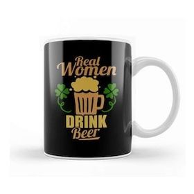 Baskı Dükkanı Real Drink Beer Cute Funny Drinking Pun Kupa