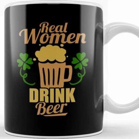 Baskı Dükkanı Real Drink Beer Cute Funny Drinking Pun Kupa