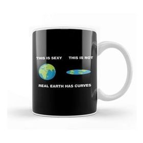 Baskı Dükkanı Real Earth Has Curves Flat Earth Kupa