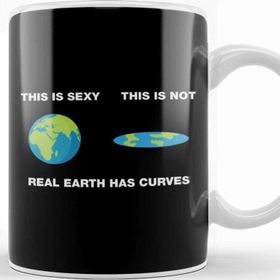 Baskı Dükkanı Real Earth Has Curves Flat Earth Kupa