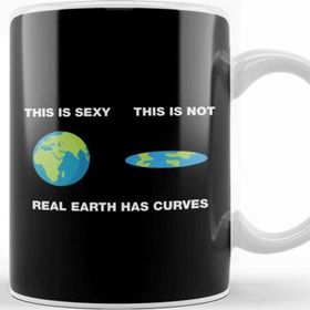 Baskı Dükkanı Real Earth Has Curves Flat Earth Kupa