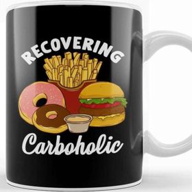 Baskı Dükkanı Recovering Carboholic Funny Low Carb Dieting Pun Kupa