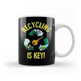 Baskı Dükkanı Recycling Is Key Cute Eco Environment Health Kupa