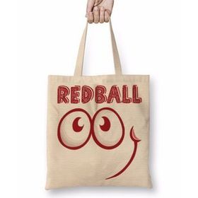 Baskı Dükkanı Red Ball 4 Smile Long Sleeve Bez Uzun Saplı Krem Rengi Çanta