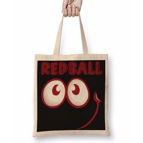 Baskı Dükkanı Red Ball 4 Smile Long Sleeve Bez Uzun Saplı Krem Rengi Çanta