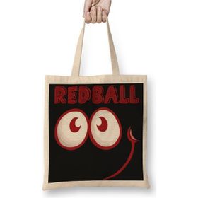 Baskı Dükkanı Red Ball 4 Smile Long Sleeve Bez Uzun Saplı Krem Rengi Çanta