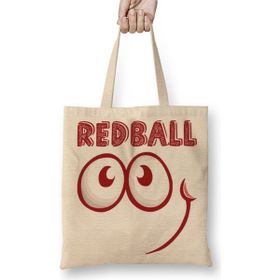 Baskı Dükkanı Red Ball 4 Smile Long Sleeve Bez Uzun Saplı Krem Rengi Çanta