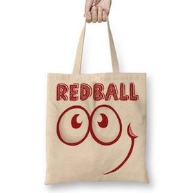Baskı Dükkanı Red Ball 4 Smile Long Sleeve Bez Uzun Saplı Krem Rengi Çanta