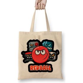 Baskı Dükkanı Red Ball 4 The Crew Adesivo Bez Uzun Saplı Krem Rengi Çanta