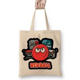 Baskı Dükkanı Red Ball 4 The Crew Adesivo Bez Uzun Saplı Krem Rengi Çanta