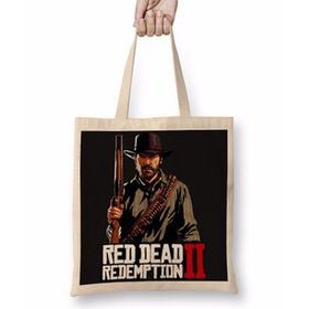 Baskı Dükkanı Red Dead Redemption 2 Arthur Bez Uzun Saplı Krem Rengi Çanta