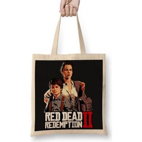 Baskı Dükkanı Red Dead Redemption 2 Hosea Bez Uzun Saplı Krem Rengi Çanta