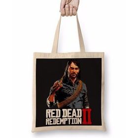 Baskı Dükkanı Red Dead Redemption 2 John Marston Bez Uzun Saplı Krem Rengi Çanta