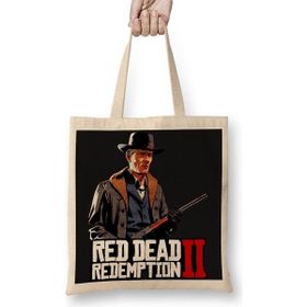 Baskı Dükkanı Red Dead Redemption 2 John Marston Bez Uzun Saplı Krem Rengi Çanta