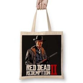 Baskı Dükkanı Red Dead Redemption 2 John Marston Bez Uzun Saplı Krem Rengi Çanta