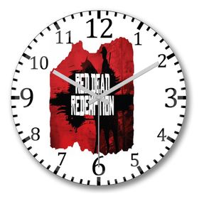 Baskı Dükkanı Red Dead Redemption Bombeli Gerçek Cam Duvar Saati