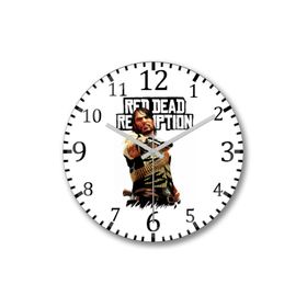 Baskı Dükkanı Red Dead Redemption Bombeli Gerçek Cam Duvar Saati