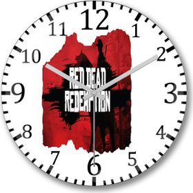 Baskı Dükkanı Red Dead Redemption Bombeli Gerçek Cam Duvar Saati