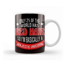 Baskı Dükkanı Red Hair Unicorn Magic Redhead Ginger Red Orange Haired Kupa