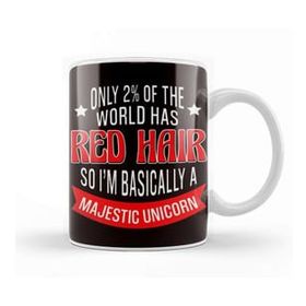 Baskı Dükkanı Red Hair Unicorn Magic Redhead Ginger Red Orange Haired Kupa