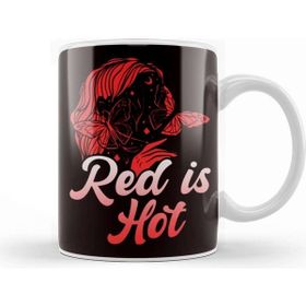 Baskı Dükkanı Red Is Hot Ginger Girl Redhead Red Orange Haired Red Head Kupa
