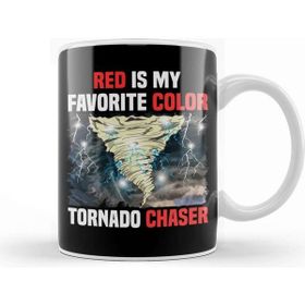 Baskı Dükkanı Red Is My Favorite Color Tornado Chaser Weather Kupa