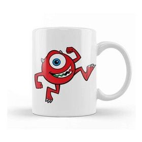 Baskı Dükkanı Red Monster Porselen 330 ml Beyaz Kupa Bardak