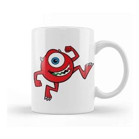 Baskı Dükkanı Red Monster Porselen 330 ml Beyaz Kupa Bardak