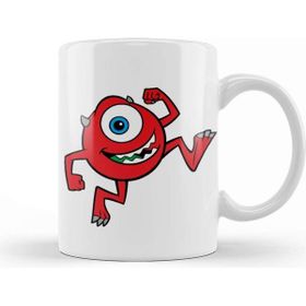 Baskı Dükkanı Red Monster Porselen 330 ml Beyaz Kupa Bardak
