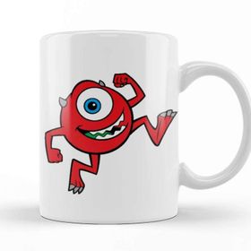 Baskı Dükkanı Red Monster Porselen 330 ml Beyaz Kupa Bardak