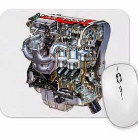 Baskı Dükkanı Red Top Opel Engine Mouse Pad