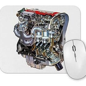 Baskı Dükkanı Red Top Opel Engine Mouse Pad