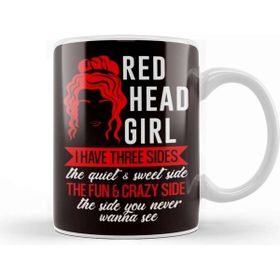 Baskı Dükkanı Redhead Girl Ginger Red Orange Hair Haired Irish Red Head Kupa