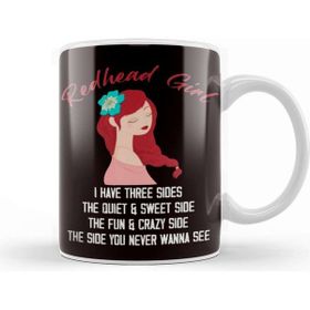 Baskı Dükkanı Redhead Girl Three Sides Ginger Red Orange Hair Irish Kupa
